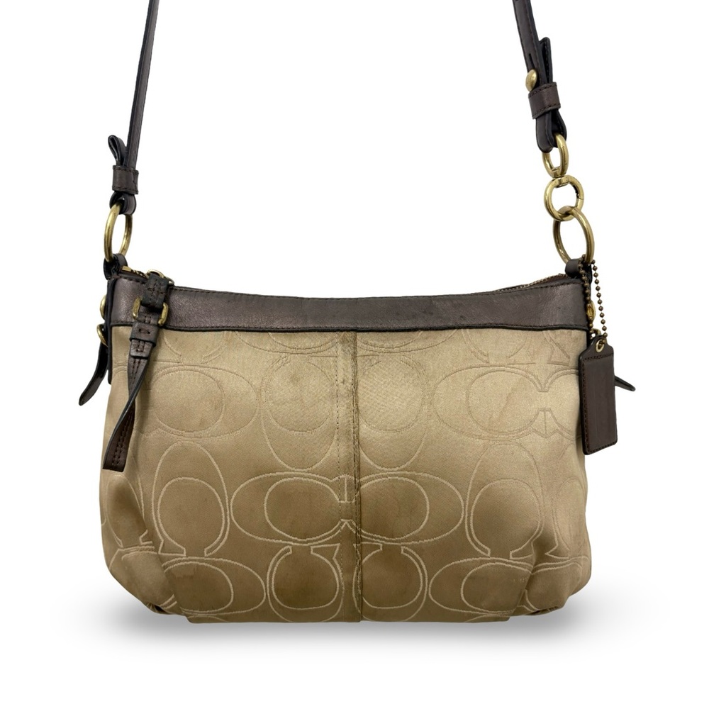 Coach Mia Signature C Convertible Shoulder Bag 15760 Gold Bronze Purse